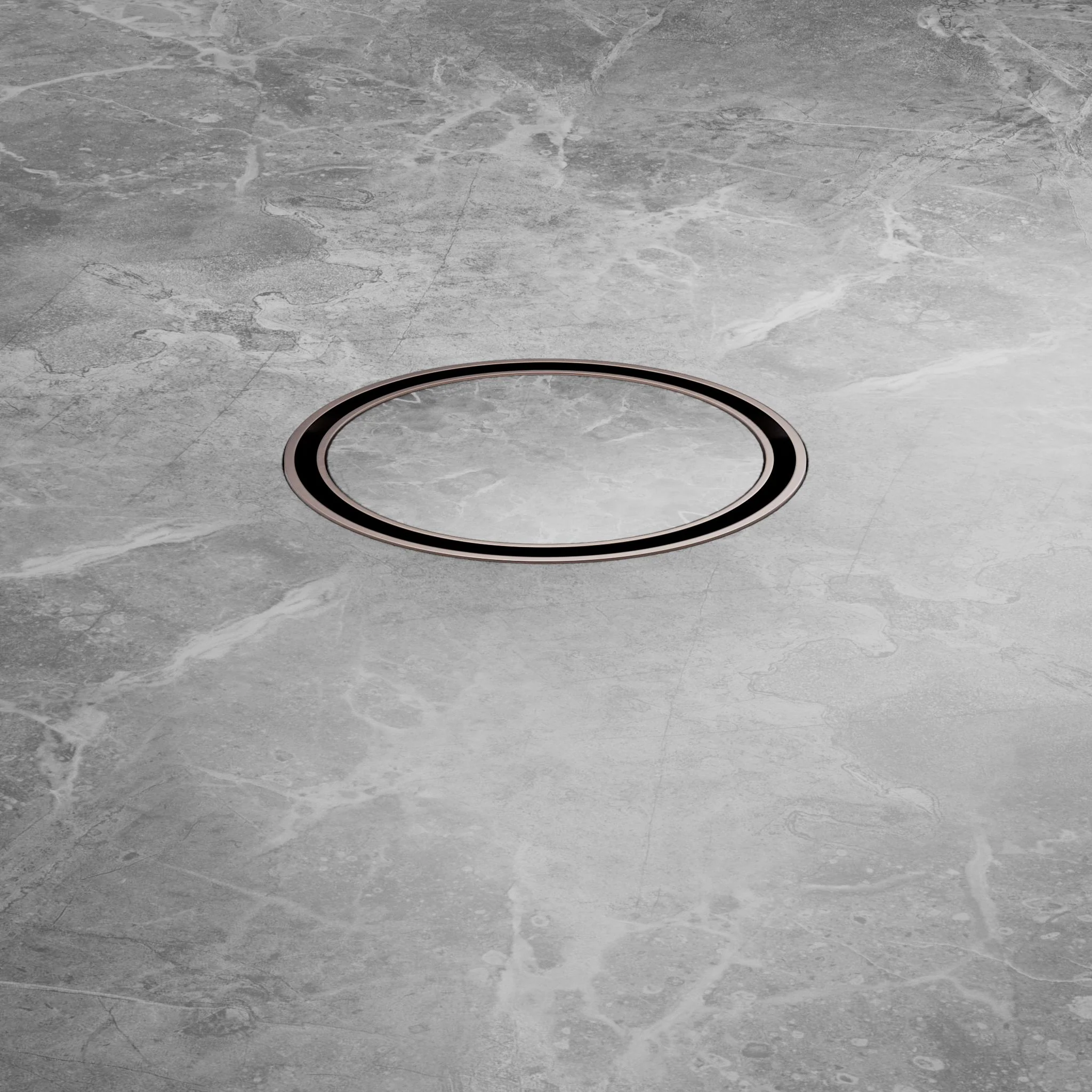 Nero 100mm Round Tile Insert Floor Waste 50mm Outlet - Brushed Bronze - Image 3