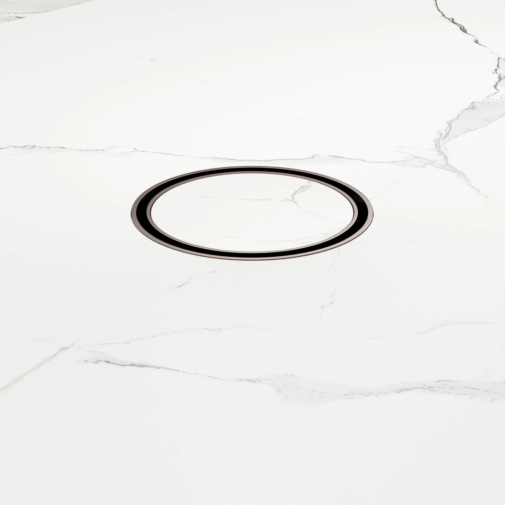 Nero 100mm Round Tile Insert Floor Waste 50mm Outlet - Brushed Bronze - Image 4
