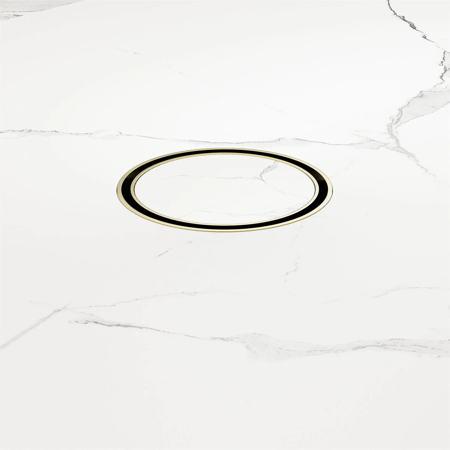 Nero 100mm Round Tile Insert Floor Waste 50mm Outlet - Brushed Gold - Image 3