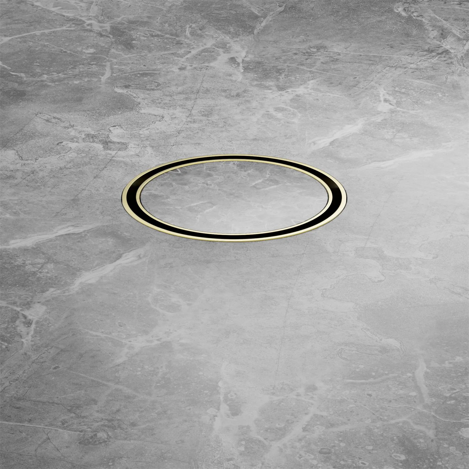 Nero 100mm Round Tile Insert Floor Waste 50mm Outlet - Brushed Gold - Image 4