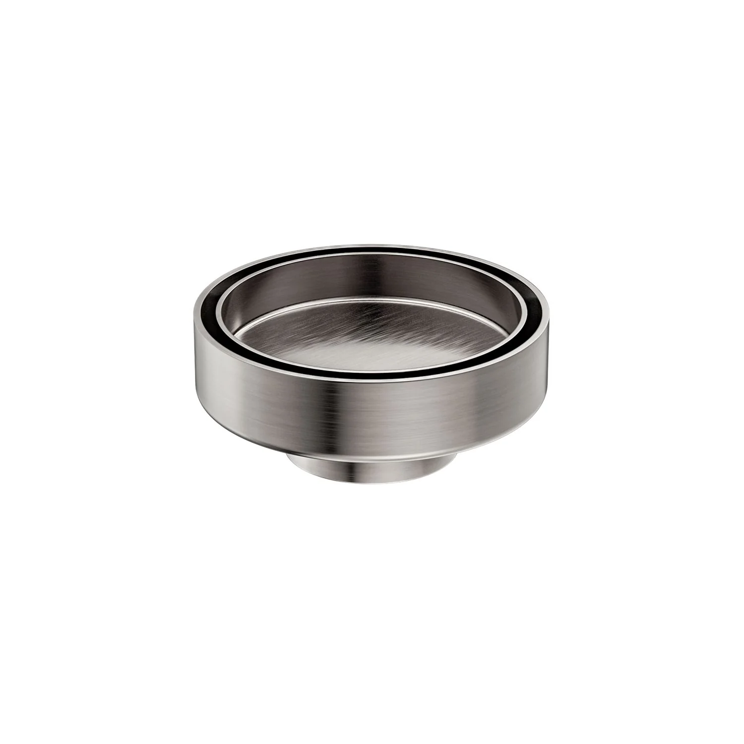 Nero 100mm Round Tile Insert Floor Waste 50mm Outlet - Brushed Nickel - Image 2