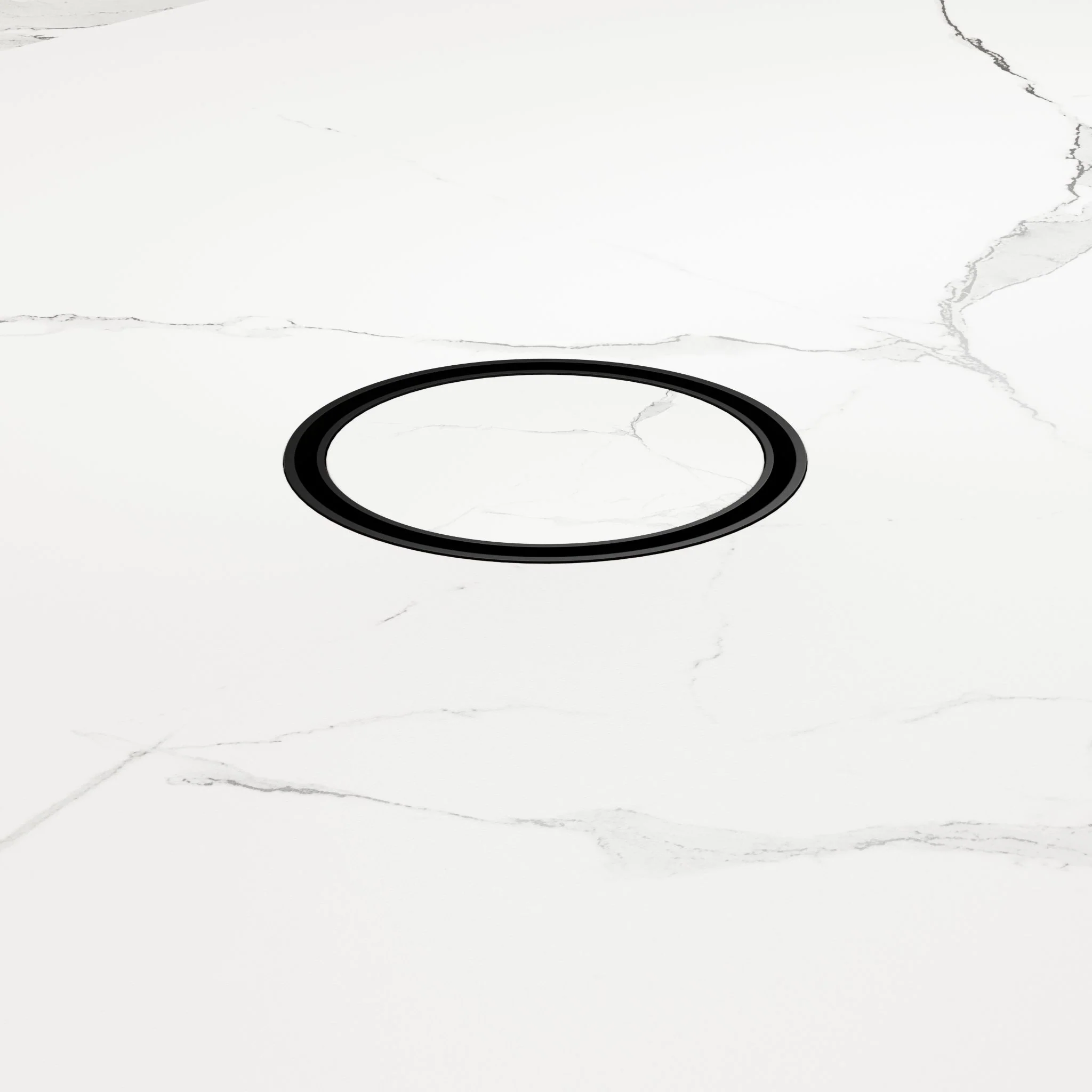 Nero 100mm Round Tile Insert Floor Waste 50mm Outlet - Black Matte - Image 3