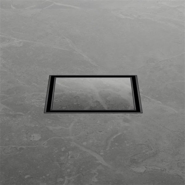 Nero 100mm Square Tile Insert Floor Waste 50mm Outlet - Black Matte - Image 3