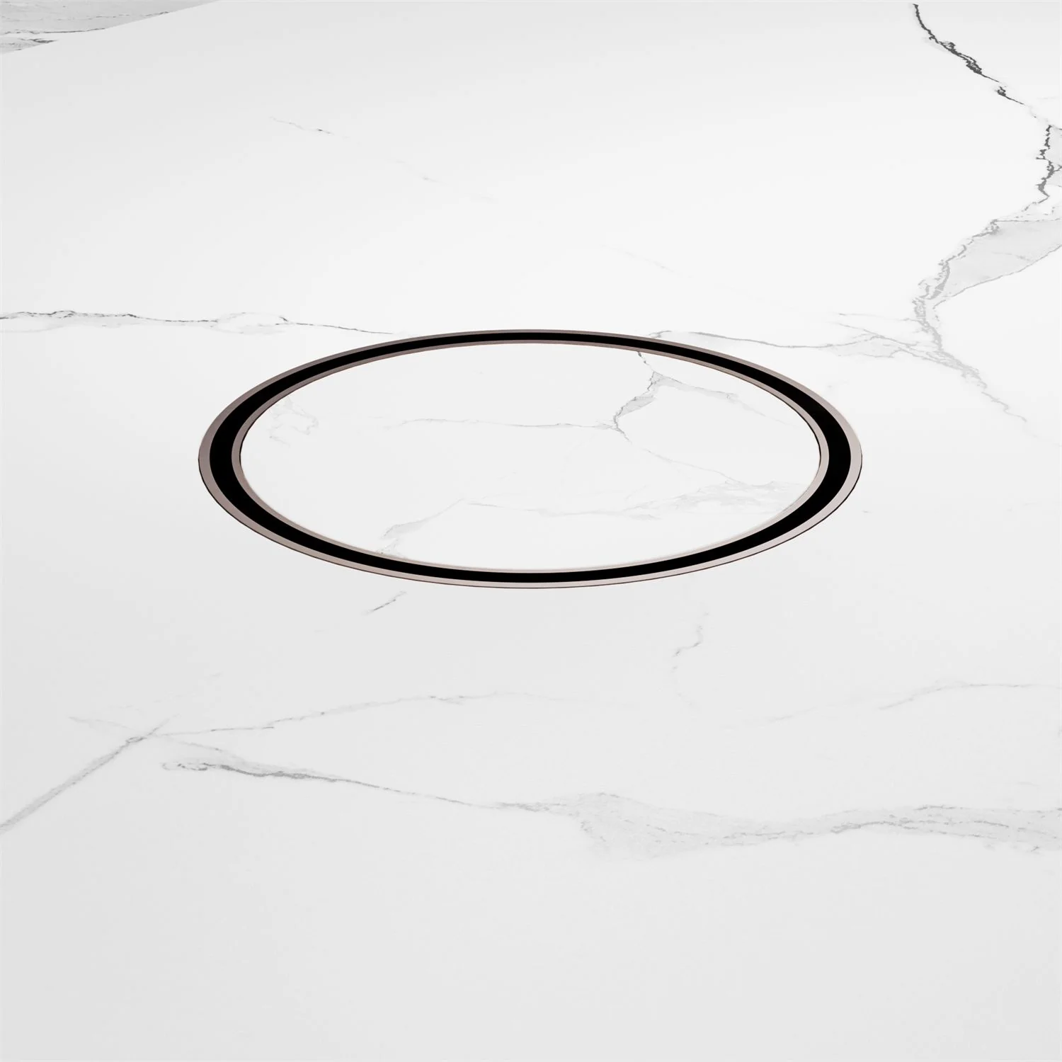Nero 130mm Round Tile Insert Floor Waste 100mm Outlet - Brushed Bronze - Image 3