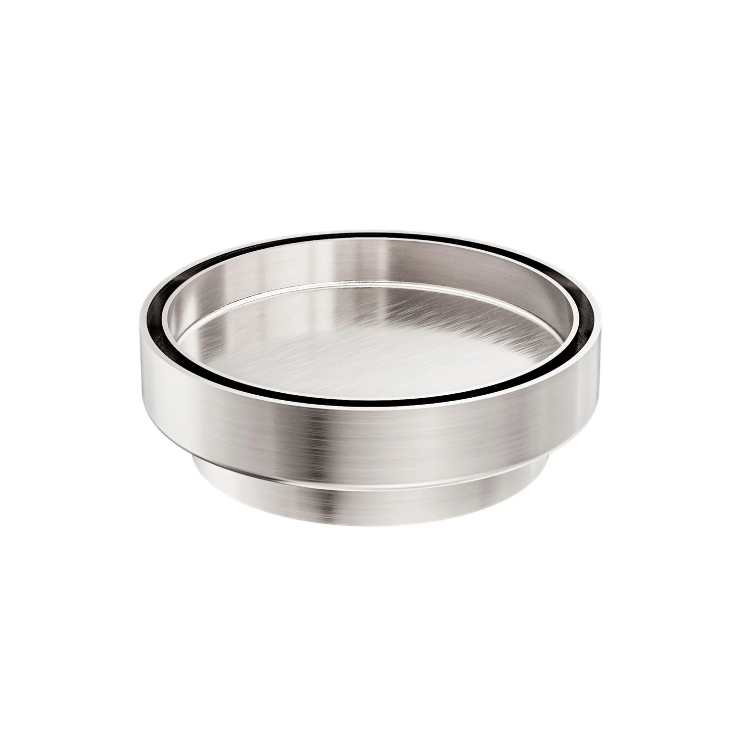 Nero 130mm Round Tile Insert Floor Waste 100mm Outlet - Brushed Nickel