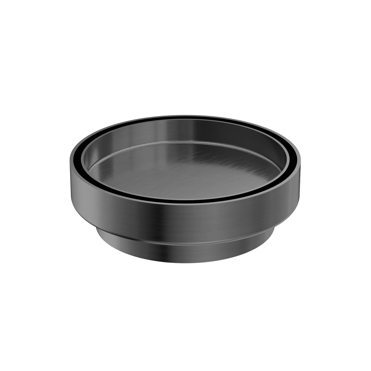 Nero 130mm Round Tile Insert Floor Waste 100mm Outlet - Gun Metal