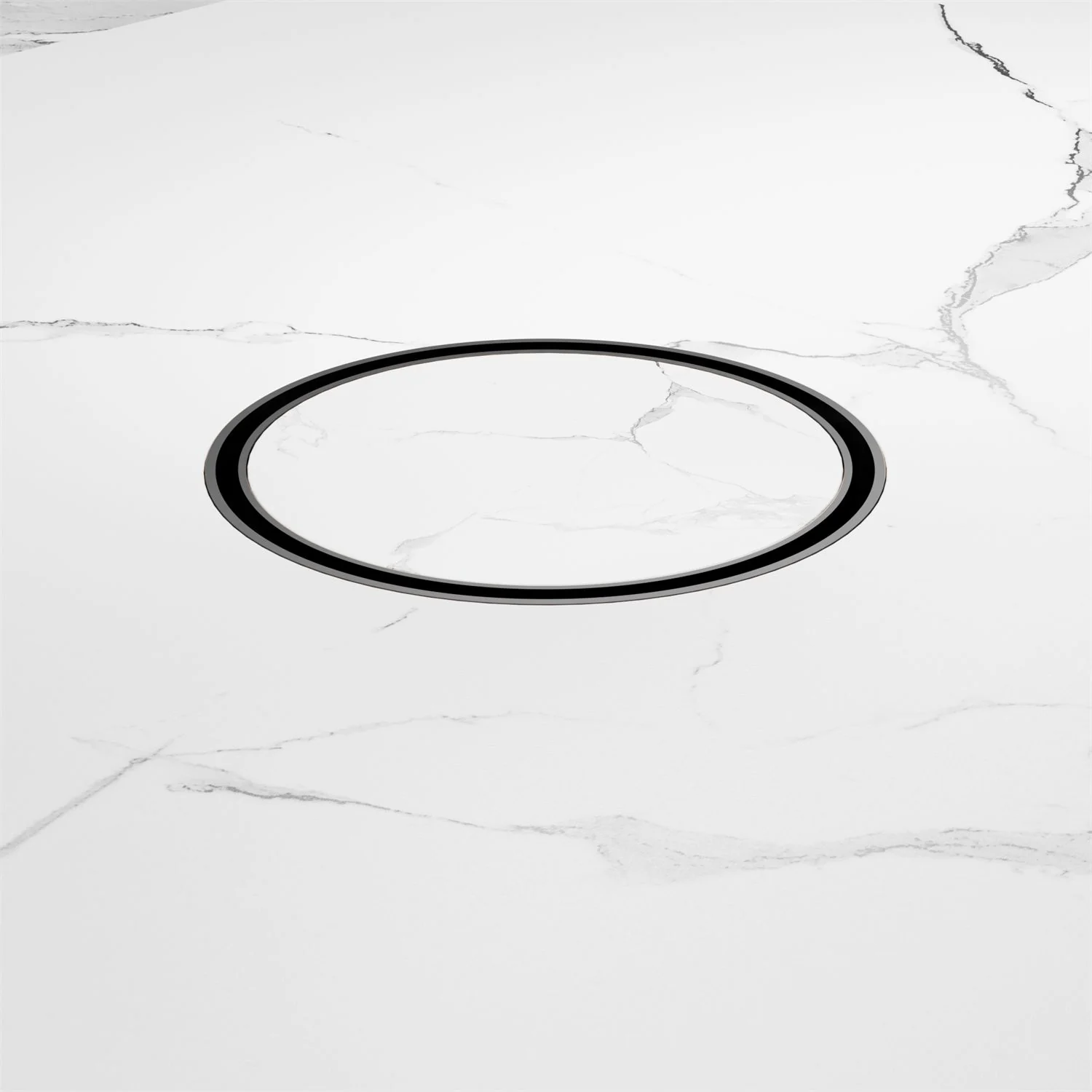 Nero 130mm Round Tile Insert Floor Waste 100mm Outlet - Gun Metal - Image 3