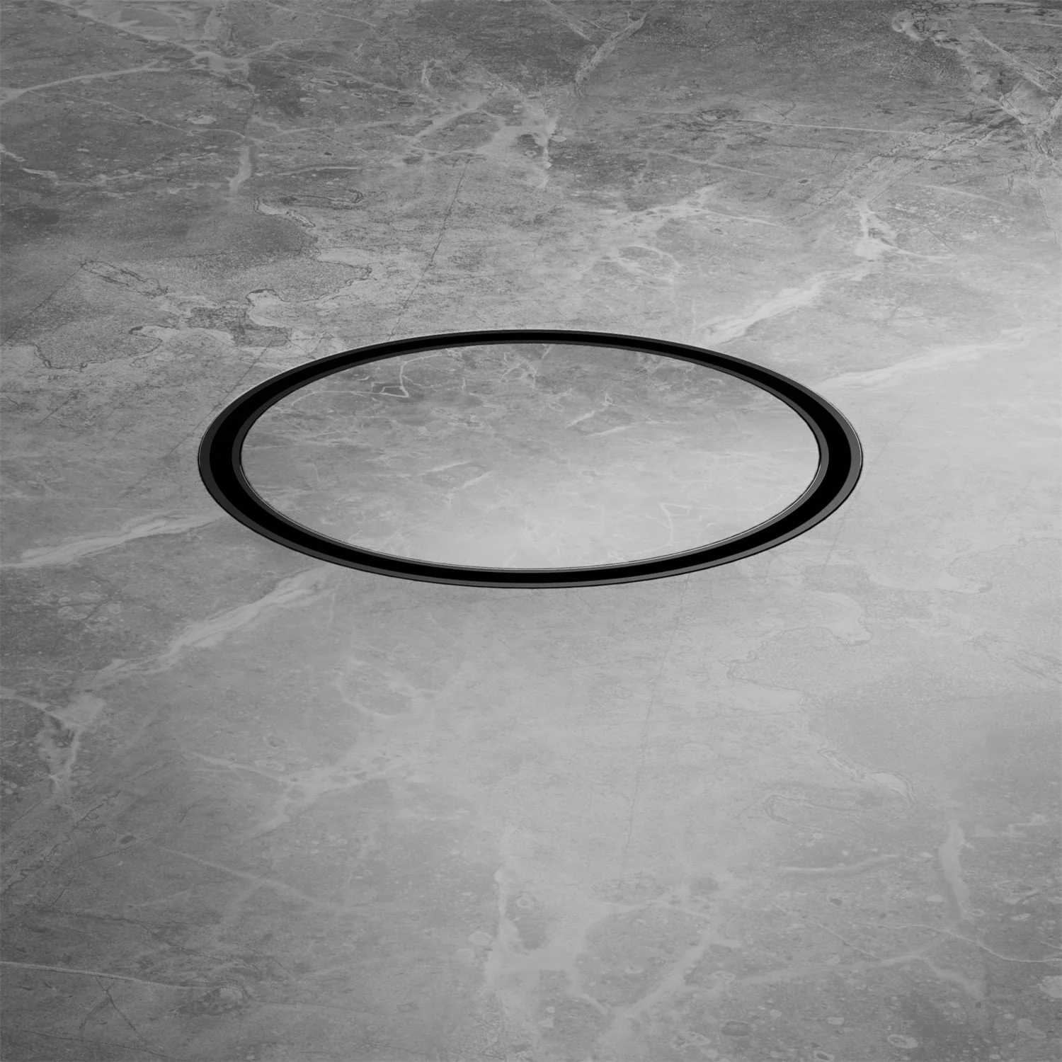 Nero 130mm Round Tile Insert Floor Waste 100mm Outlet - Black Matte - Image 5