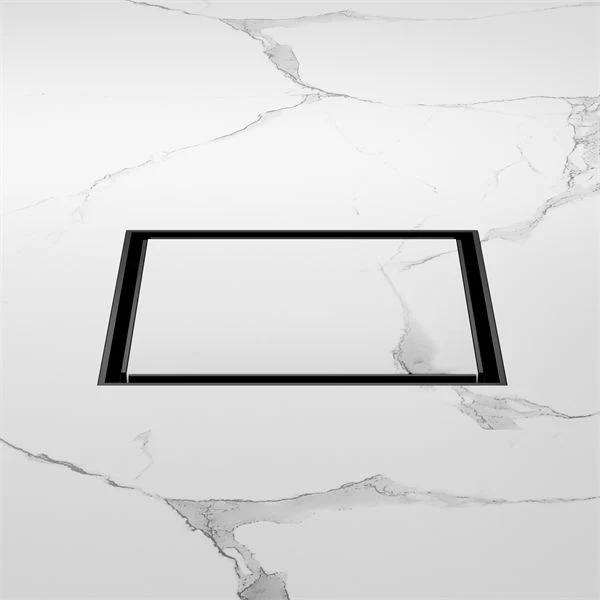 Nero 130mm Square Tile Insert Floor Waste 100mm Outlet - Black Matte - Image 2