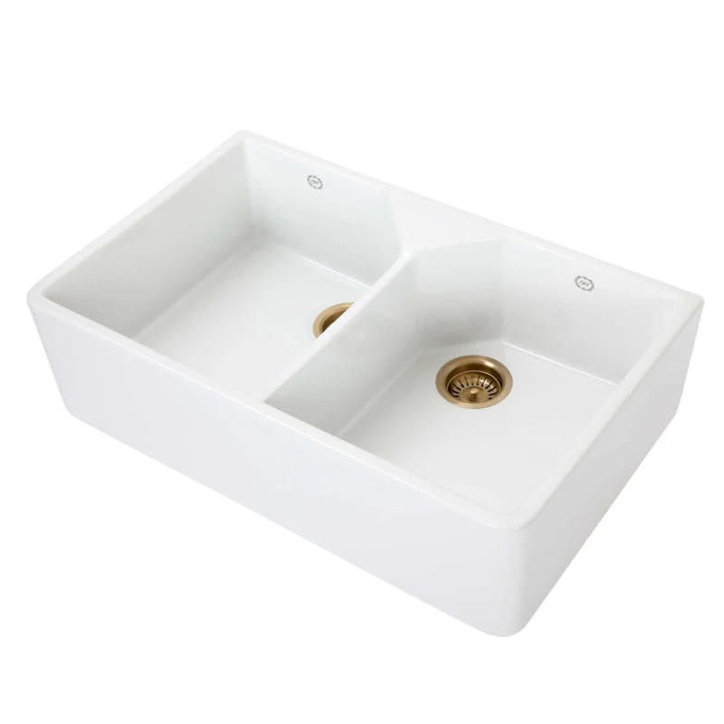 1901 Double Butler Sink 800mm - Gloss White - Image 7