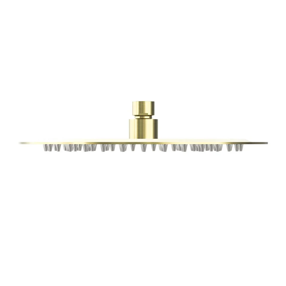 Nero 250mm Round Stainless Steel Shower Head - Brushed Gold - Image 2