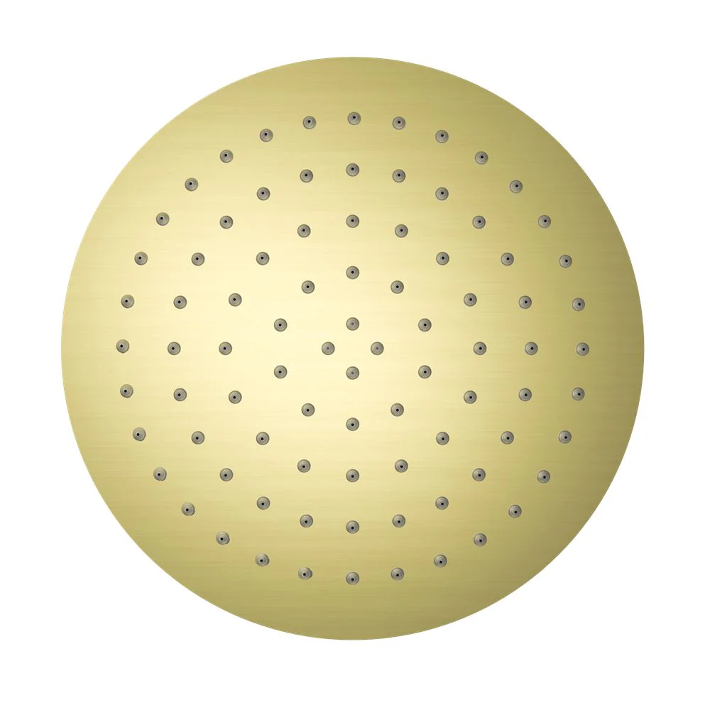 Nero 250mm Round Stainless Steel Shower Head - Brushed Gold - Image 4