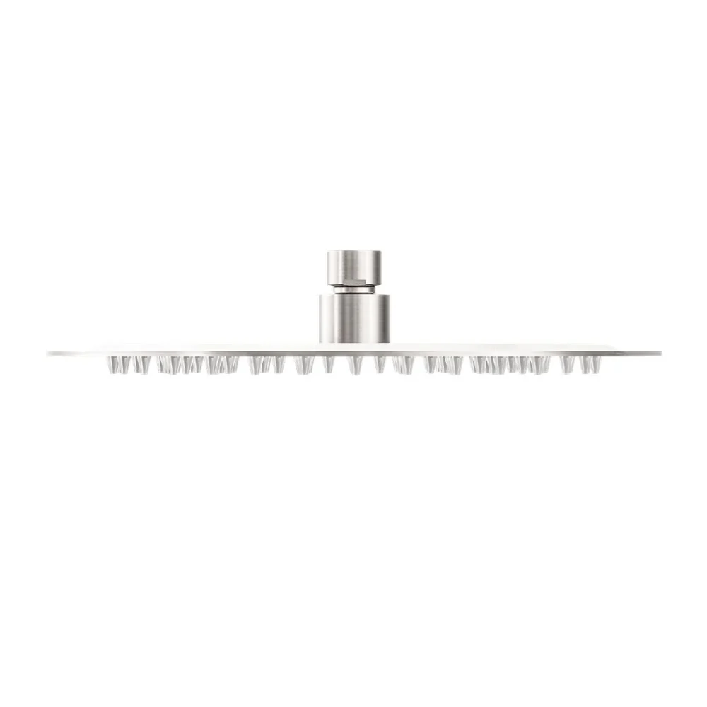 Nero 250mm Round Stainless Steel Shower Head - Brushed Nickel - Image 2