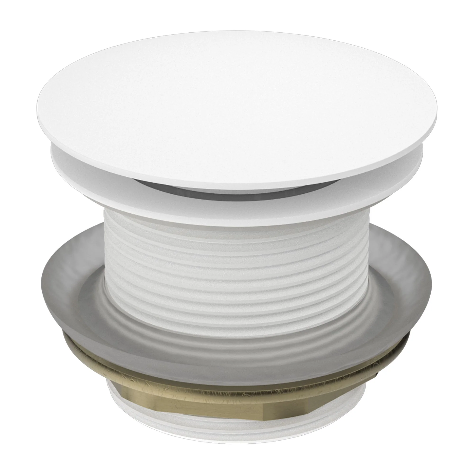 Nero 40mm Bath Pop-Up Plug With Removable Waste No Overflow - White Matte
