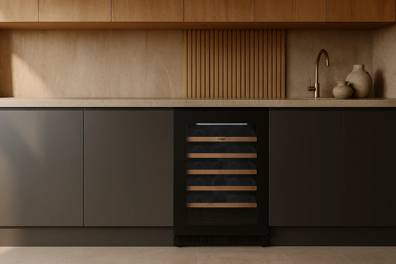 Omega 52 Bottle Single Zone Wine Cabinet - Image 2