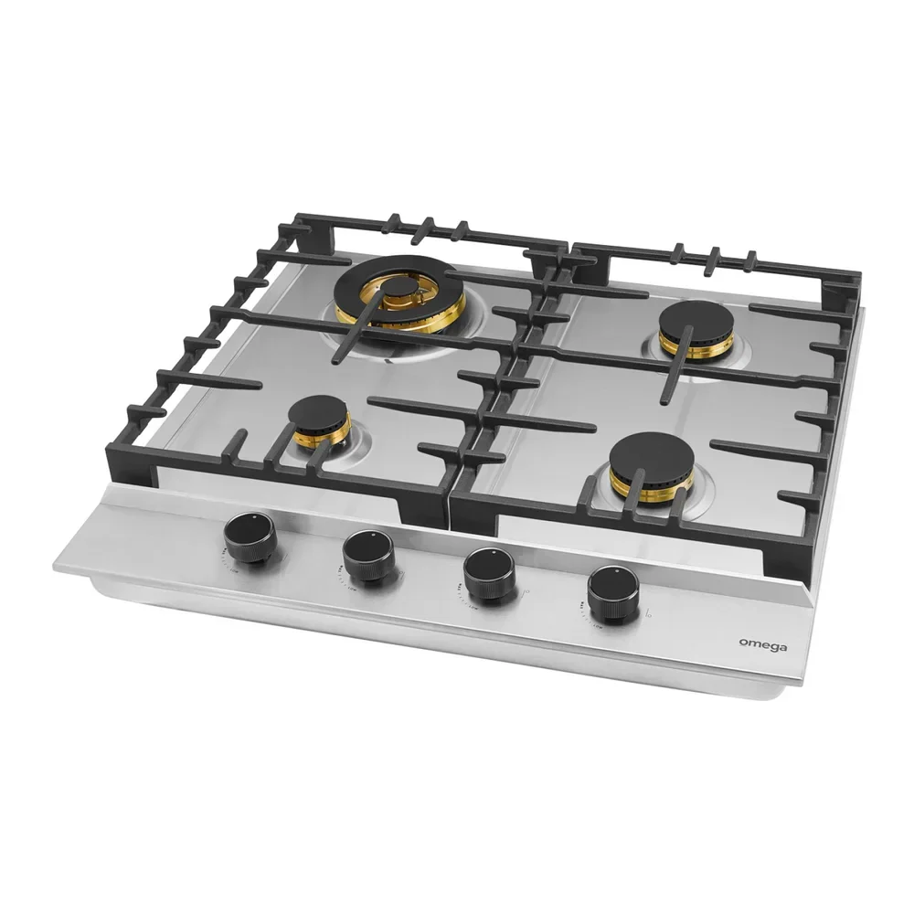 Omega 60cm Gas Cooktop - Stainless Steel - Image 4