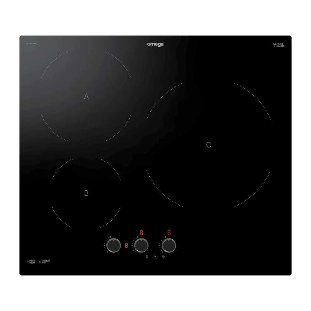 Omega 60cm Induction Cooktop Knob Controls