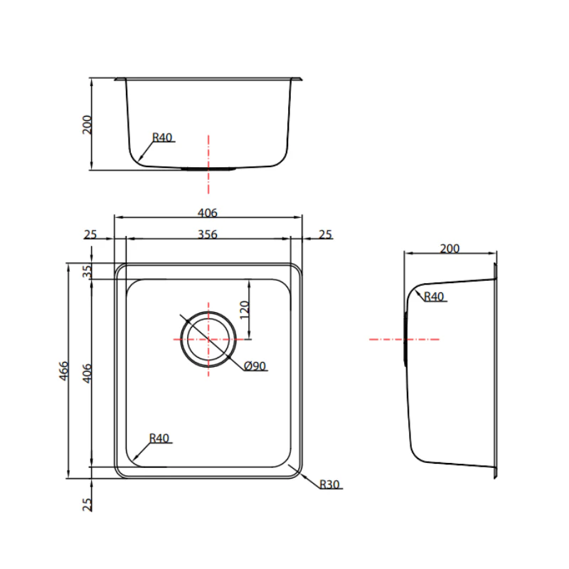 Abey HL100 The Hunter 30L Laundry Tub - Image 2