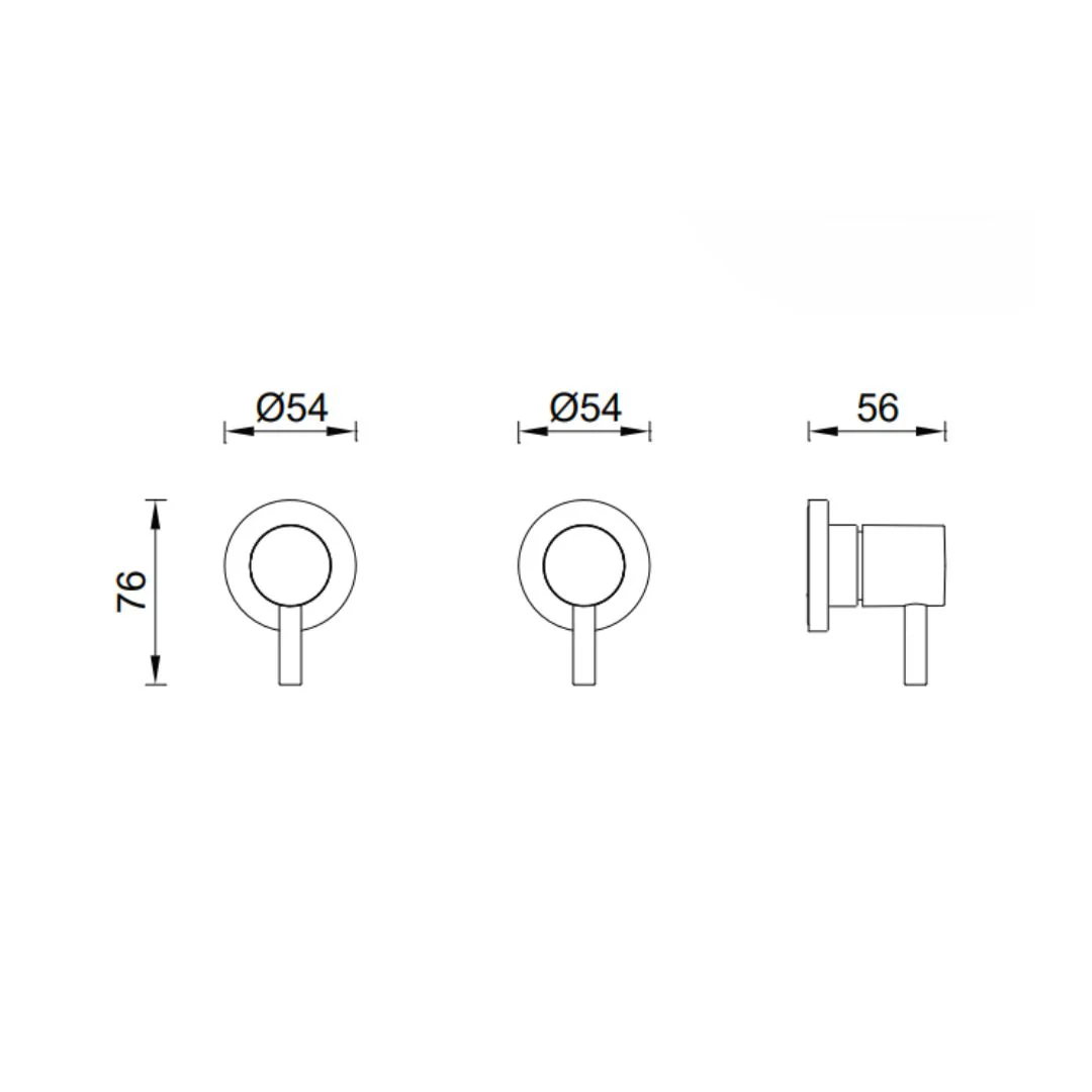 Abey Gareth Ashton Lucia Wall Top Assemblies - Chrome - Image 2