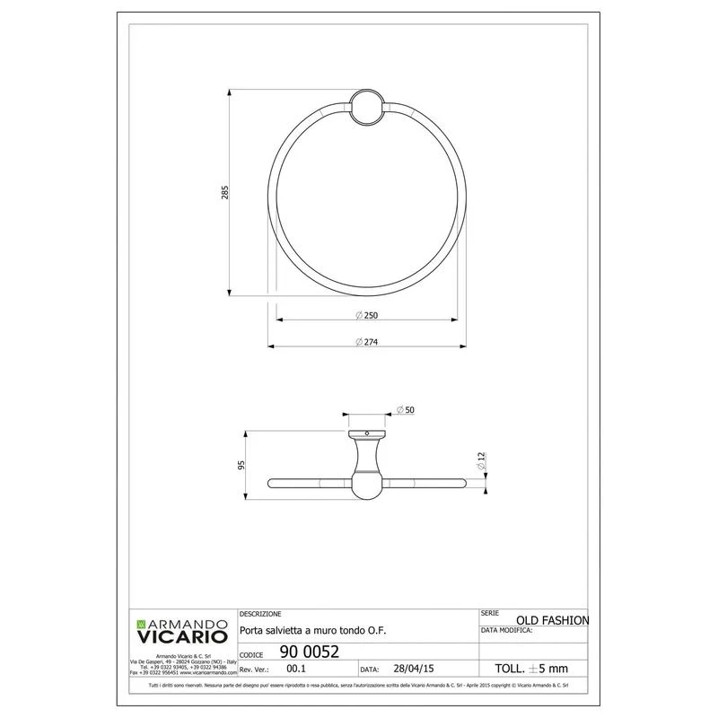 Abey Provincial Towel Ring - Brushed Nickel - Image 2