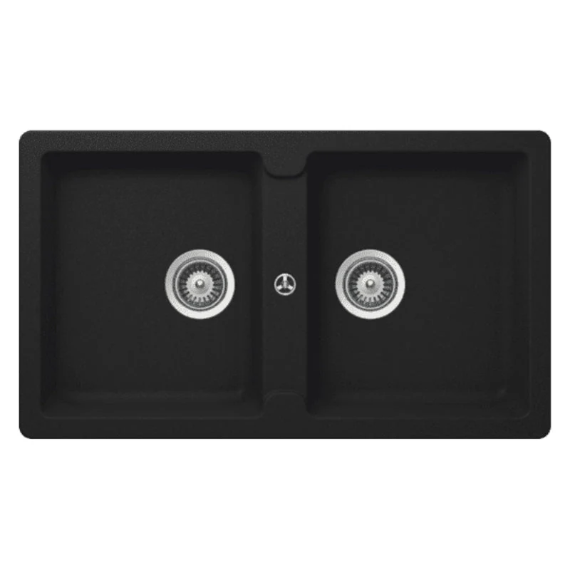 Abey Schock Typos Double Bowl - Onyx