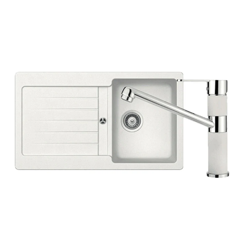 Abey Schock Typos Single Bowl with Drainer & 400456A Kitchen Mixer - Alpina