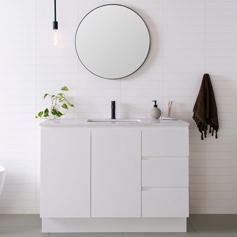 ADP Glacier Door & Drawer Trio Freestanding Vanity - Lite