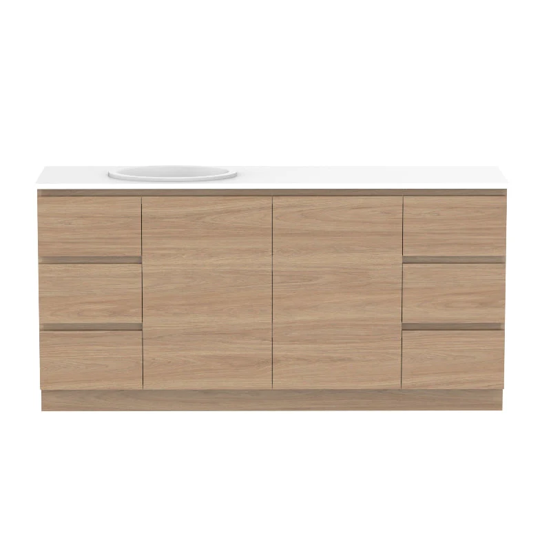 ADP Glacier Door & Drawer Trio Freestanding Vanity - Lite - Image 21