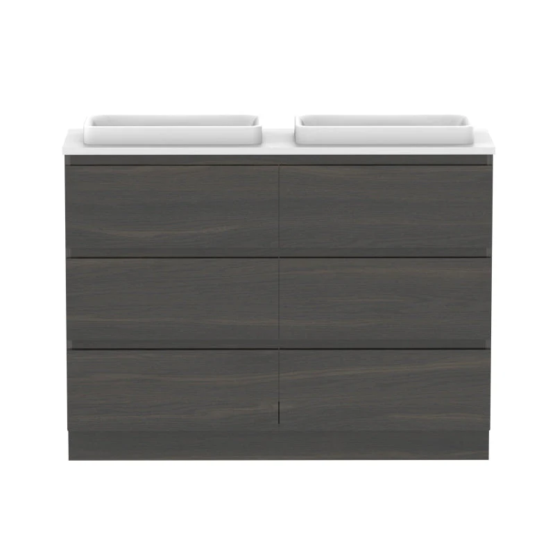 ADP Glacier Ensuite All-Drawer Trio Freestanding Vanity - Lite - Image 15