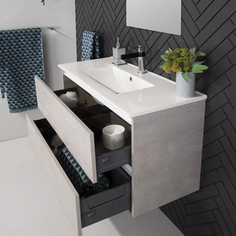 ADP Glacier Ensuite All-Drawer Twin Wall Hung Vanity & Moulded Top - Pro - Image 4