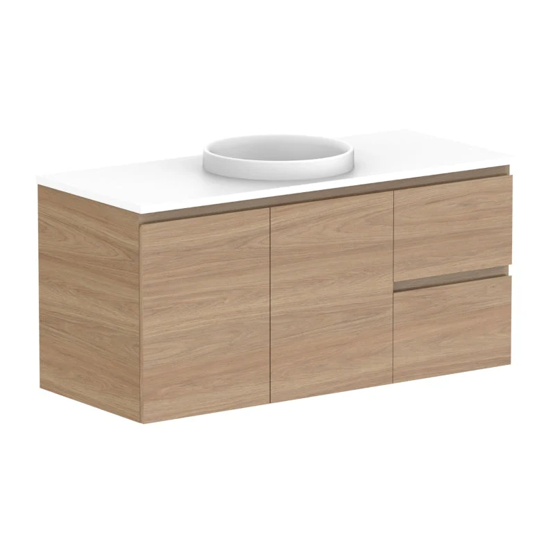 ADP Glacier Door & Drawer Twin Wall Hung Vanity - Lite - Image 19
