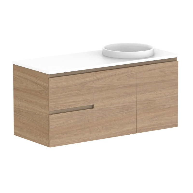 ADP Glacier Door & Drawer Twin Wall Hung Vanity - Lite - Image 23