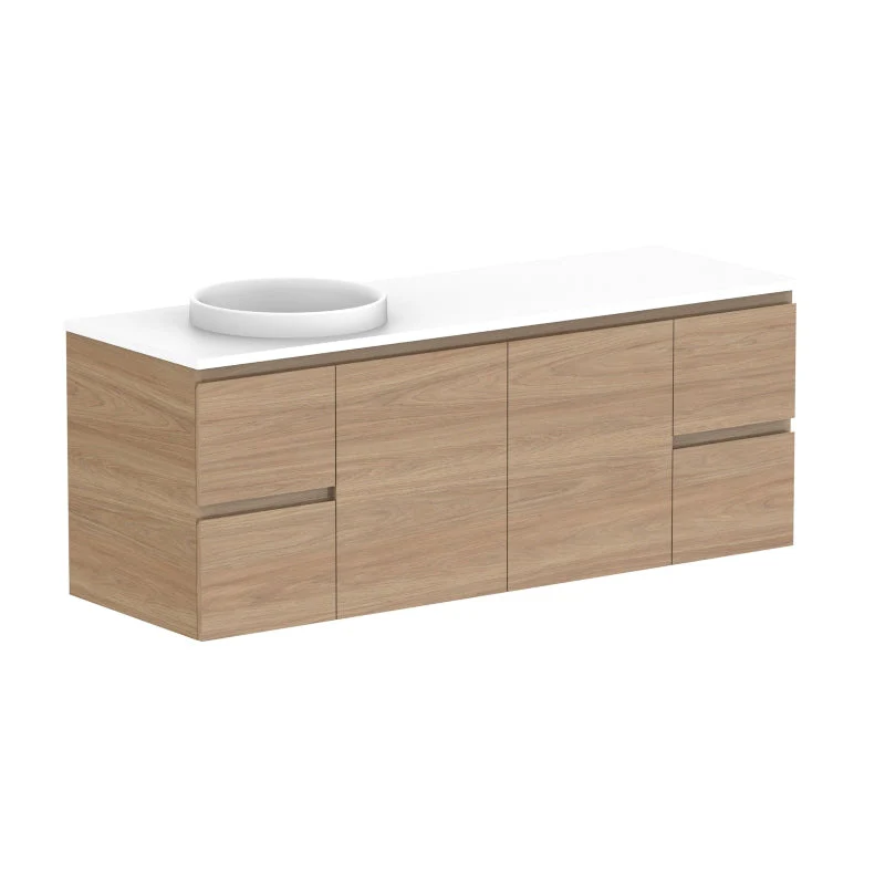 ADP Glacier Door & Drawer Twin Wall Hung Vanity - Lite - Image 26