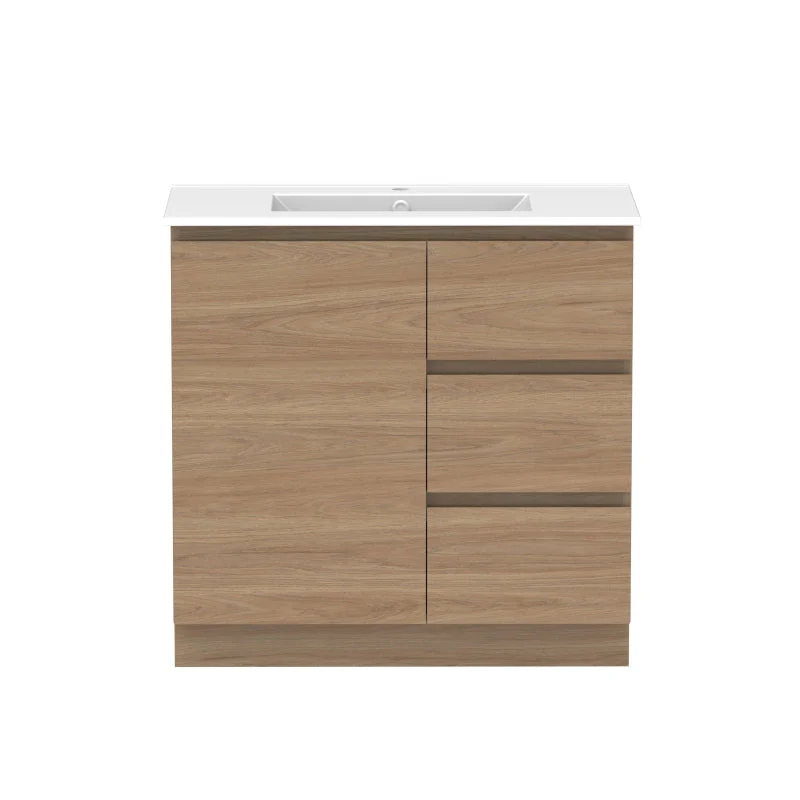 ADP Glacier Door & Drawer Trio Freestanding Vanity & Moulded Top - Lite - Image 5