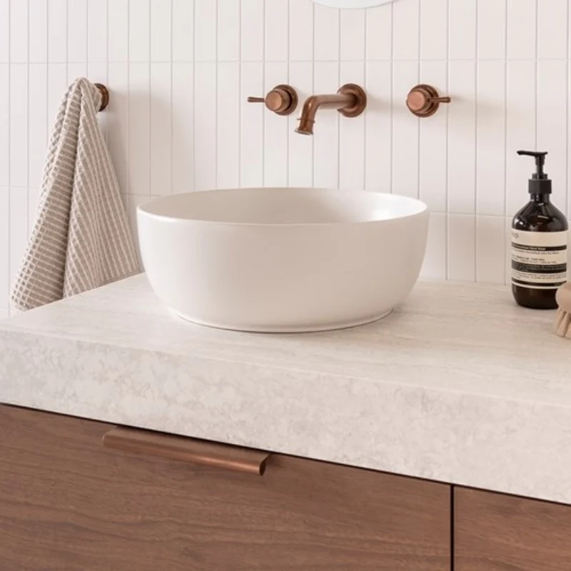 ADP Glam 390mm Round Above Counter Basin - Matte Pearl - Image 3
