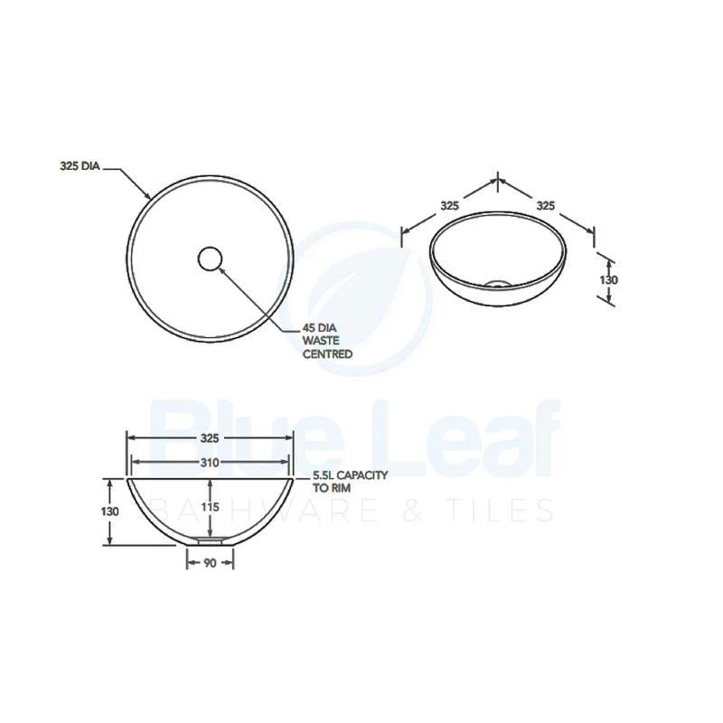ADP Pluto Ceramic Above Counter Basin - White Gloss - Image 2