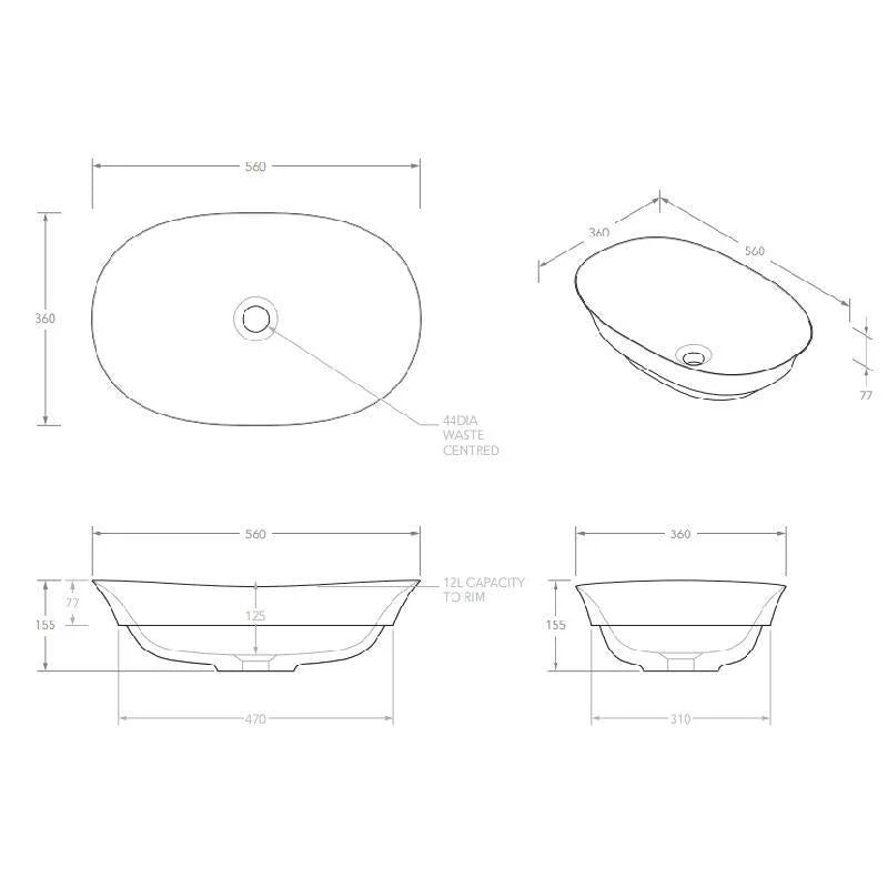 ADP Rise Semi Inset Cast Marble Basin - Image 5