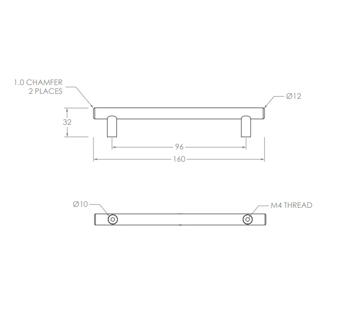 ADP Round Cross Bar - Black Matte - Image 2