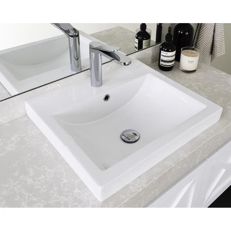 ADP Scoop Semi Inset Ceramic Basin - White Gloss