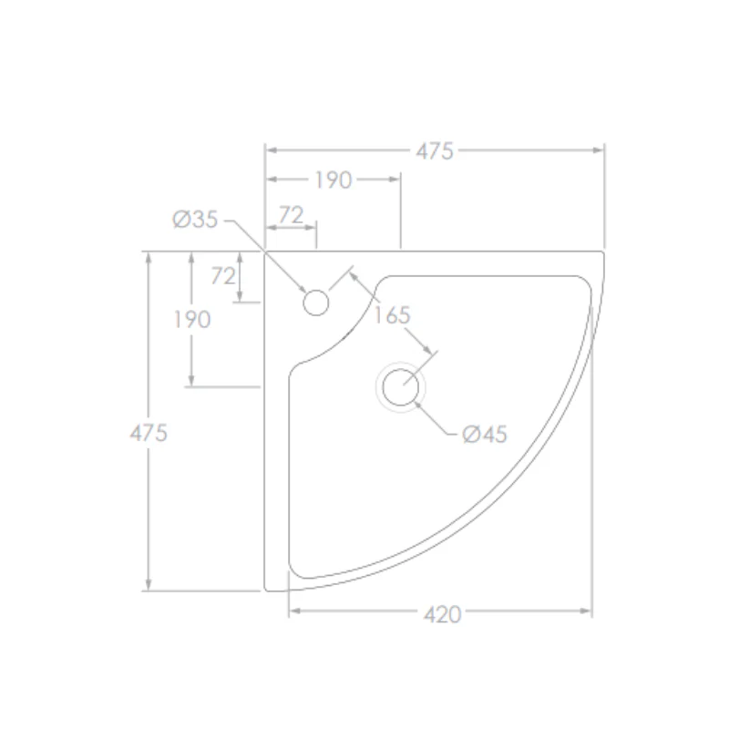 ADP Square Corner Wall Hung Basin - Image 4