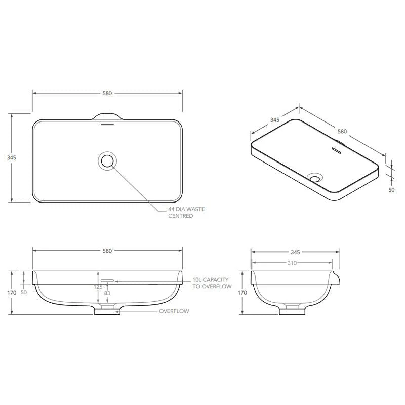 ADP Zeya Semi Inset Solid Surface Basin - Image 4
