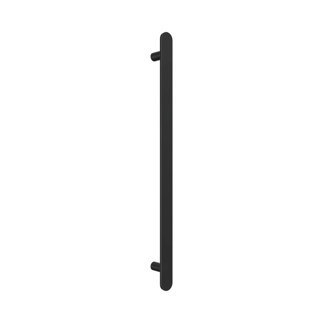 Linsol Allegra 12V Flat Bar Vertical Heated Towel Rail - Matte Black