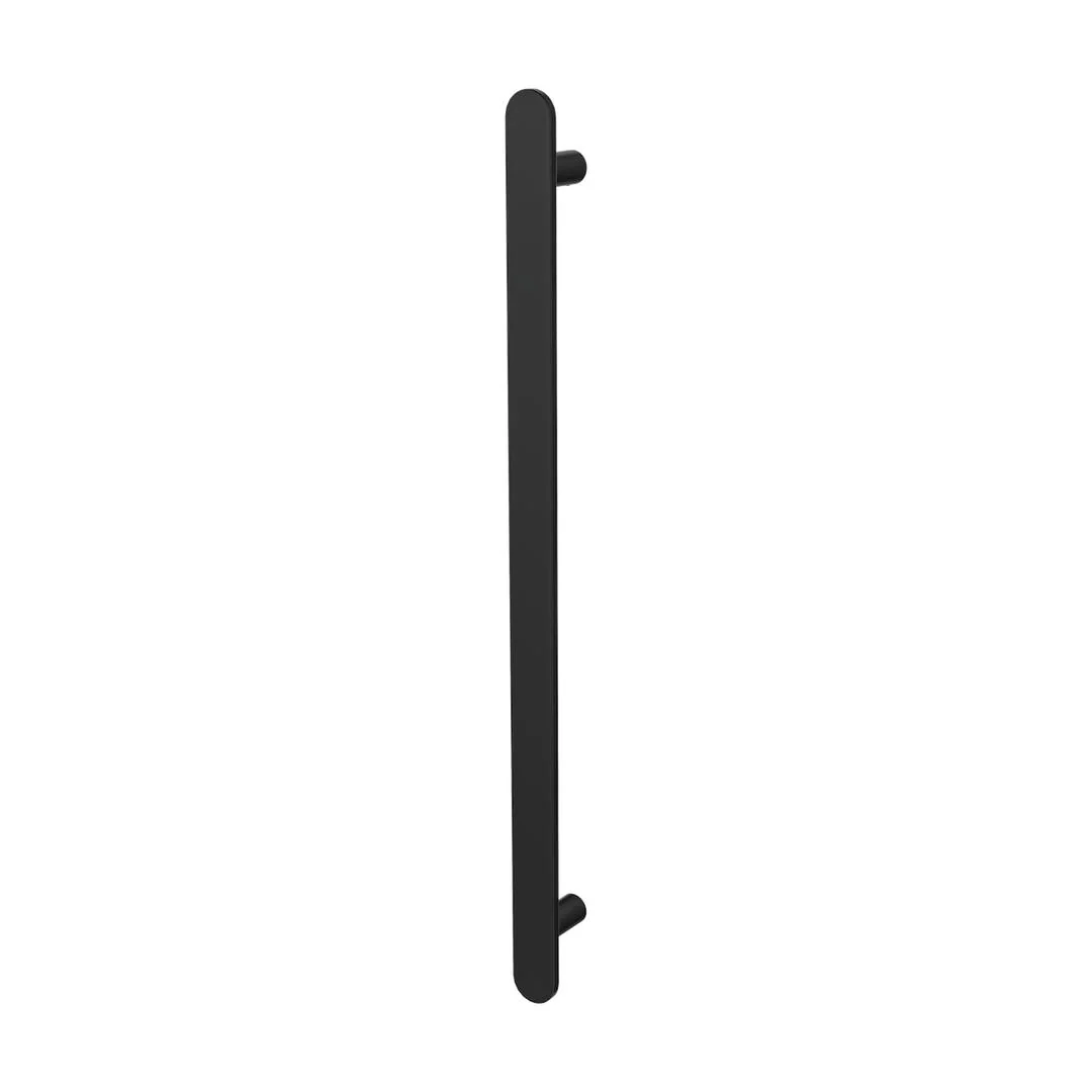 Linsol Allegra 12V Flat Bar Vertical Heated Towel Rail - Matte Black - Image 2