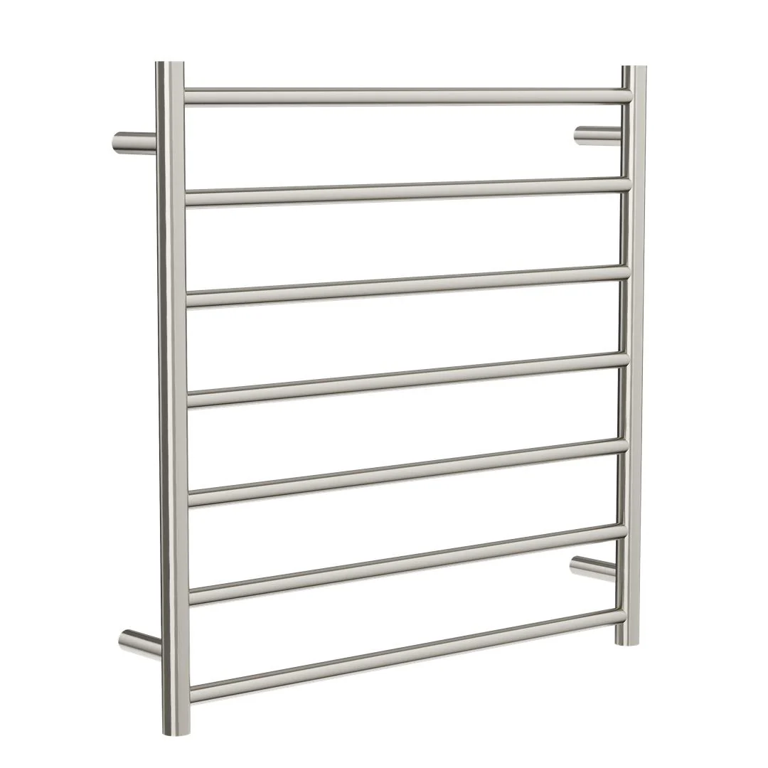 Linsol Allegra 7 Bar Heated Towel Rail - Brushed Nickel