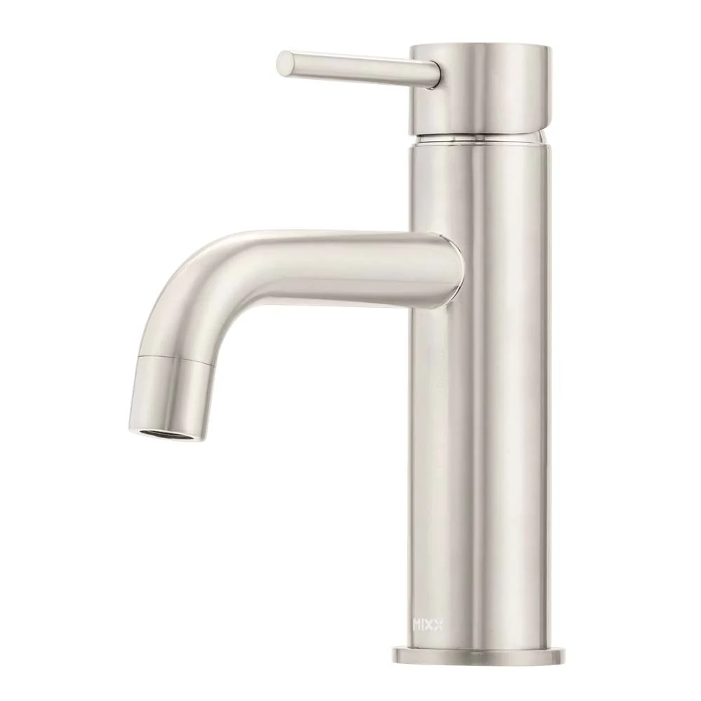 Mixx Anise Basin Mixer Curved Spout - Brushed Nickel