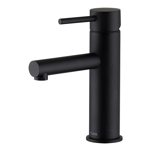 Mixx Anise Basin Mixer Straight Spout - Matt Black