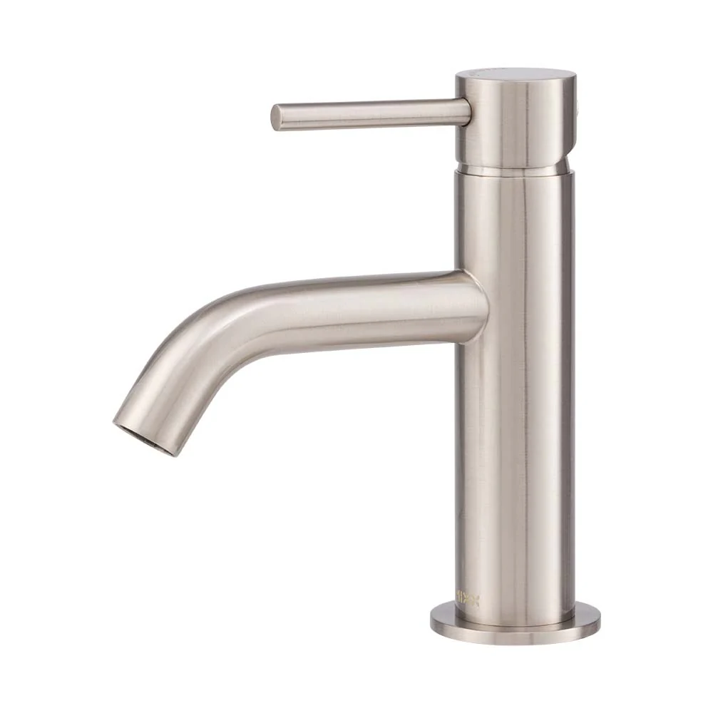 Mixx Anise Eco Basin Mixer Curved Spout - Brushed Nickel