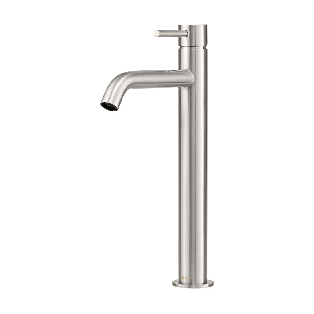 Mixx Anise Eco Tower Vessel Mixer Curved Spout - Brushed Nickel