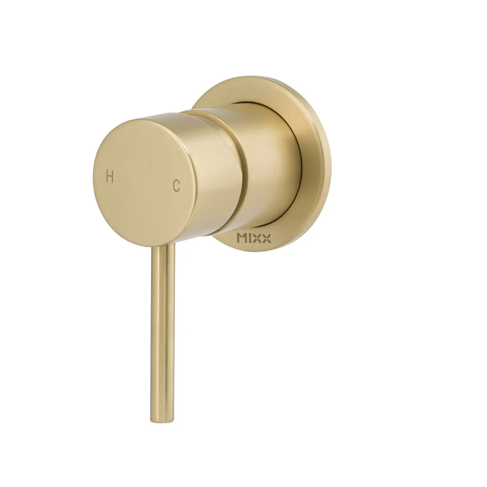 Mixx Anise Shower Mixer Trim Kit (60mm Backplate) - Brushed Gold
