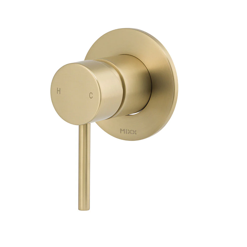 Mixx Anise Shower Mixer Trim Kit (80mm Backplate) - Brushed Gold